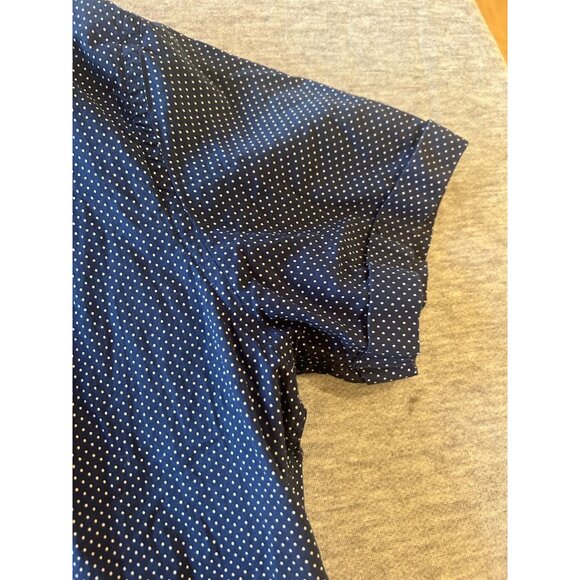 Scotch and Soda Button Down Shirt Men's Size XL Short Sleeve Polka Dot Navy Blue - Picture 5 of 9